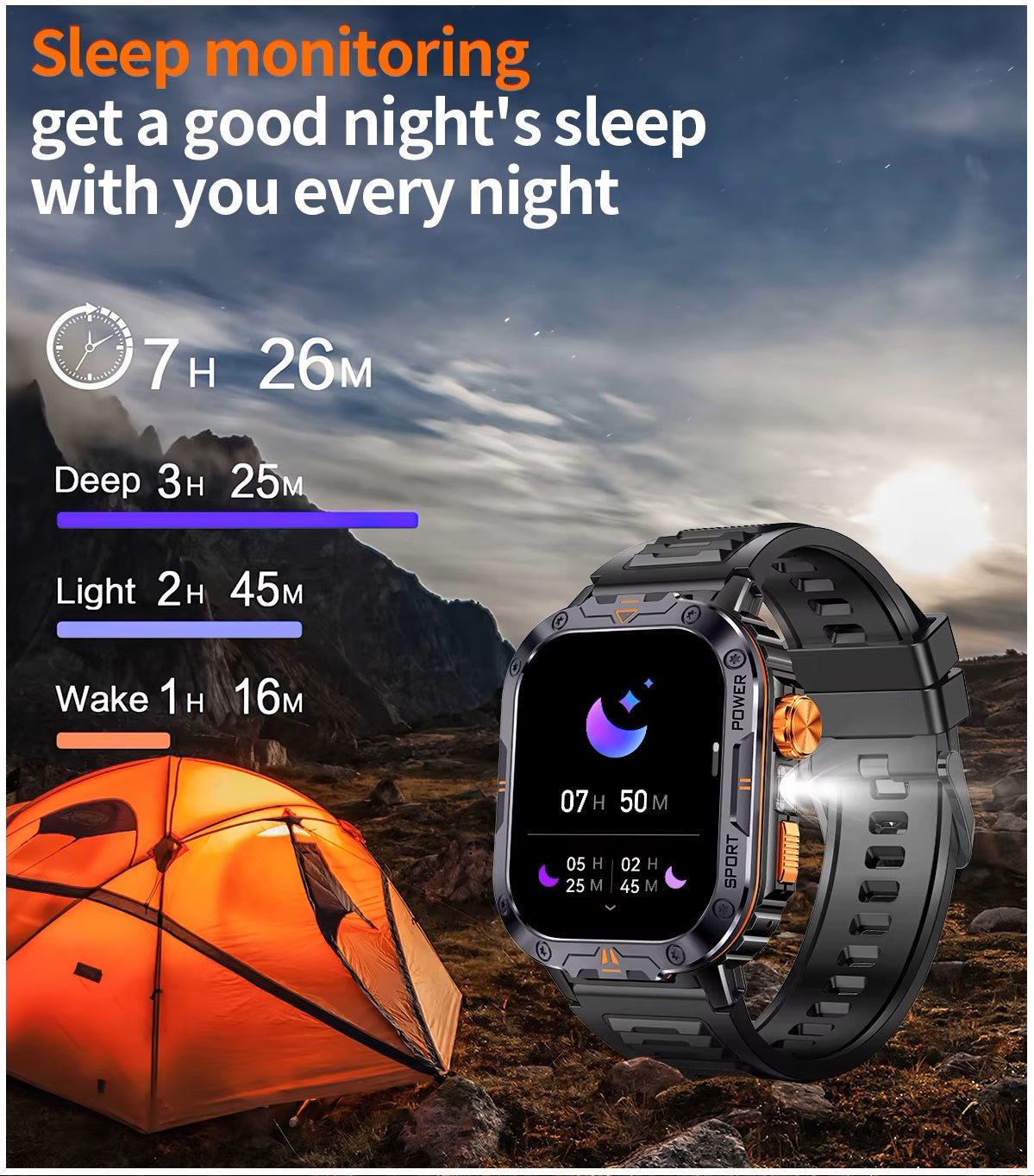 Smartwatch Deportivo NX20 Llamadas Bluetooth Música Linterna IP68