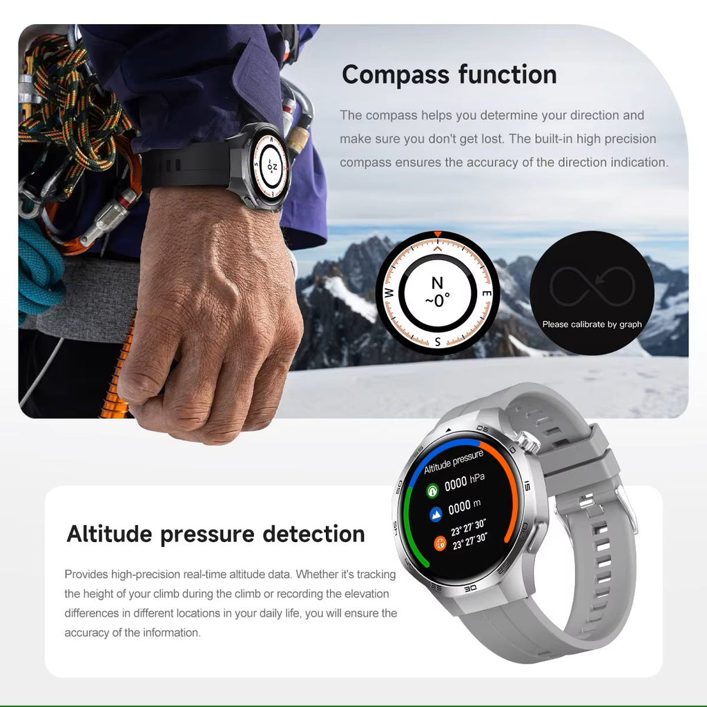 Smartwatch GT5 Deportivo Multifuncional Compatible iOS Android IP68