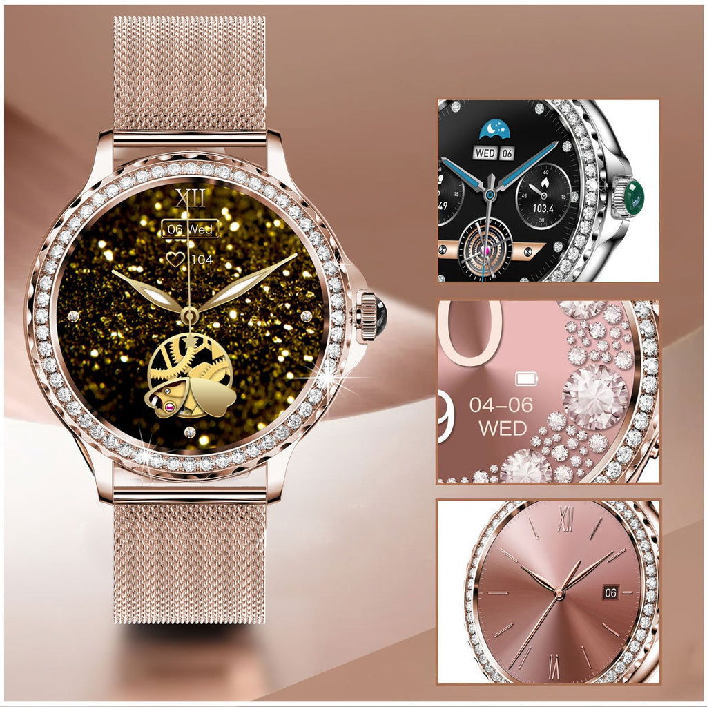 Smartwatch I58 para Mujer, Llamadas Bluetooth y Correa Metálica