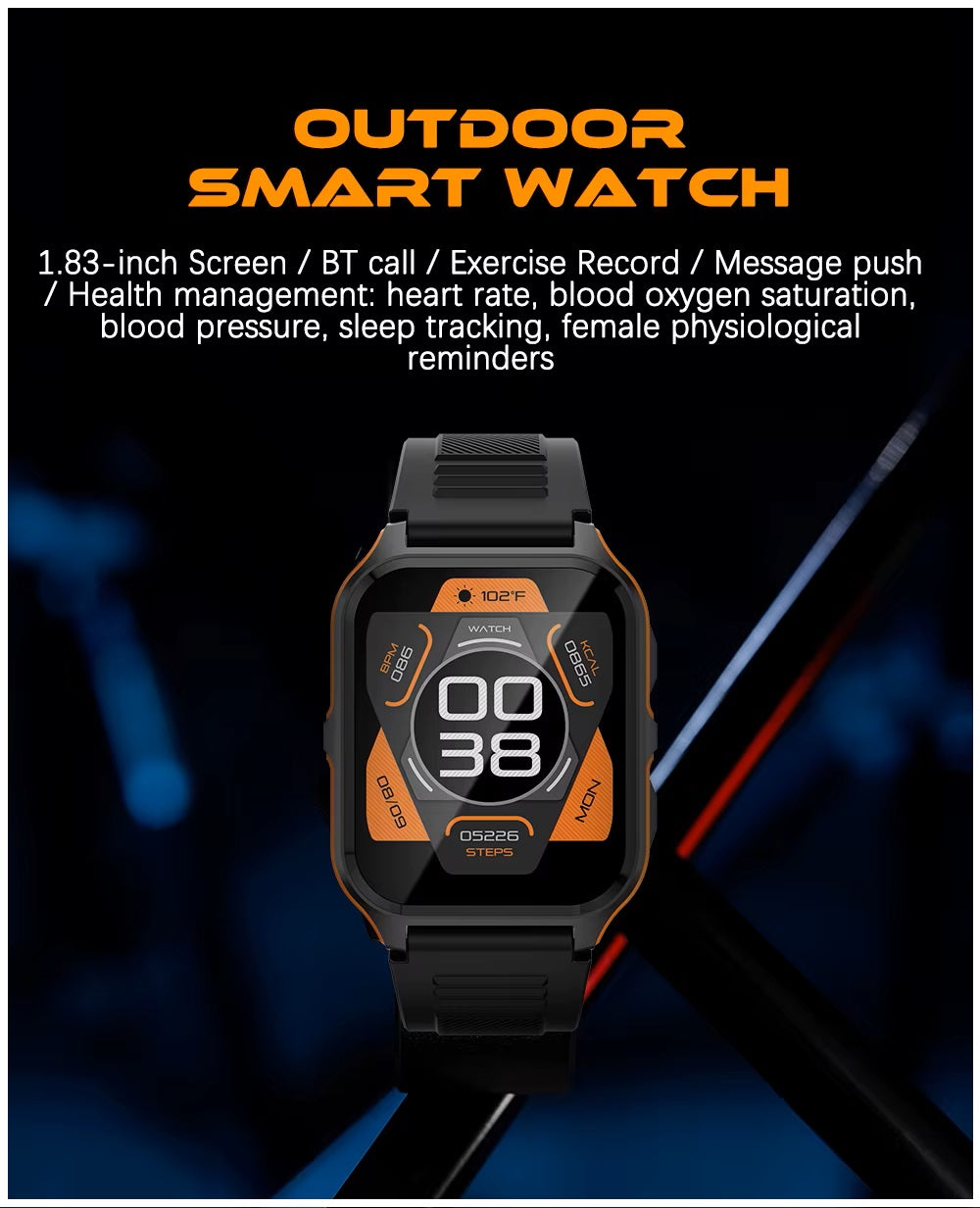 Smartwatch Deportivo Outdoor Llamadas Bluetooth, Actividad y Bienestar