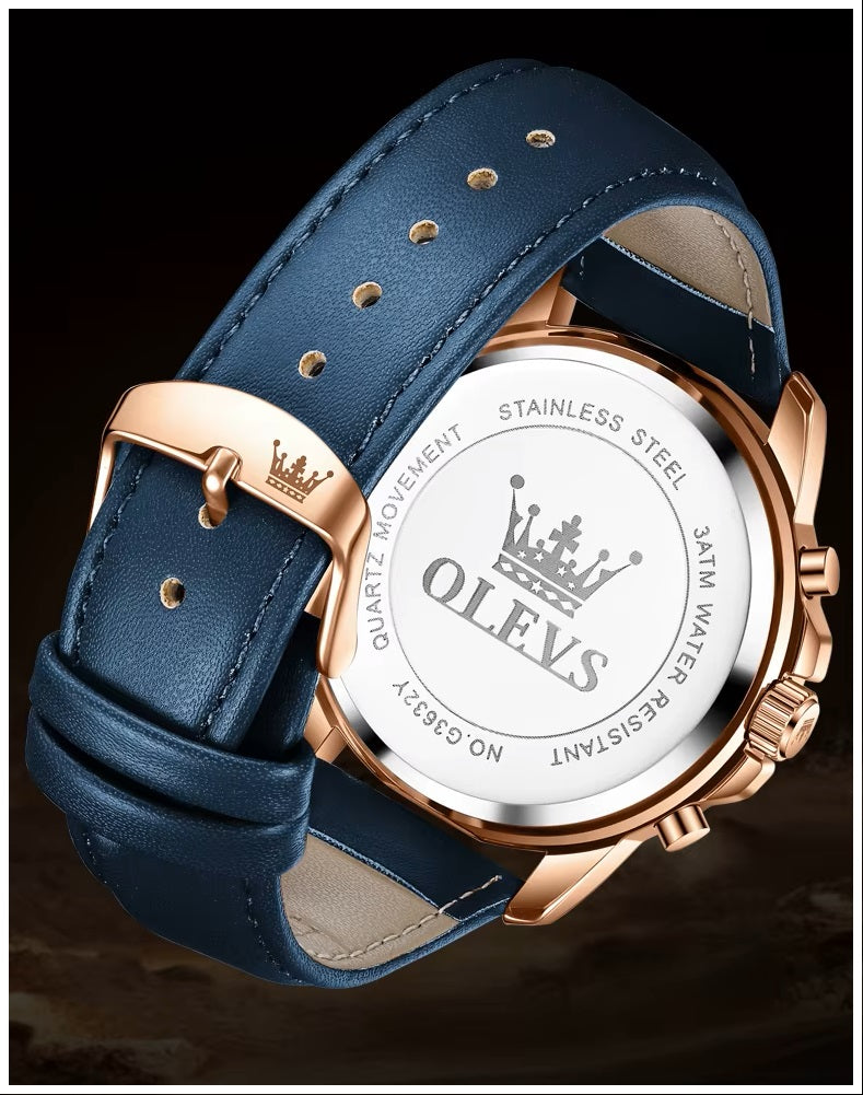 Reloj para Hombre Fase Lunar Estilo Elegante y Deportivo