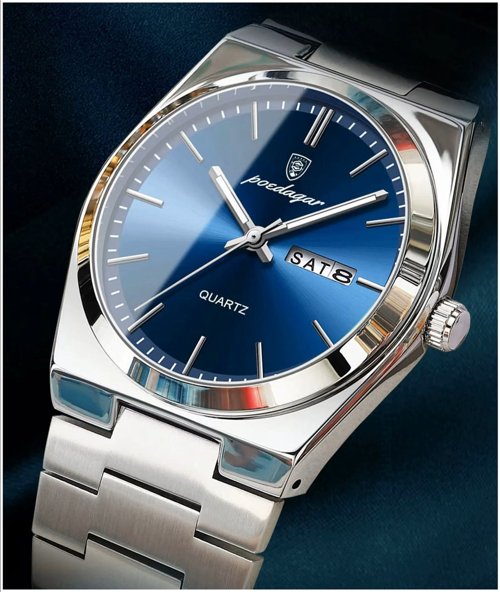Reloj Hombre 40 mm Redondo Cuarzo Día Fecha Hardlex 3 ATM - imagen 5