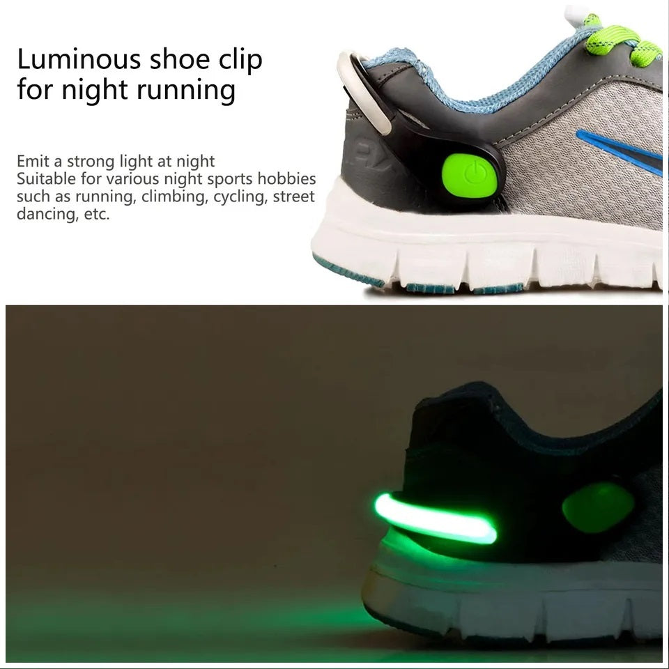 Luces Led Deportivas para Zapatillas Bicicleta Pulsera 2 Unidades
