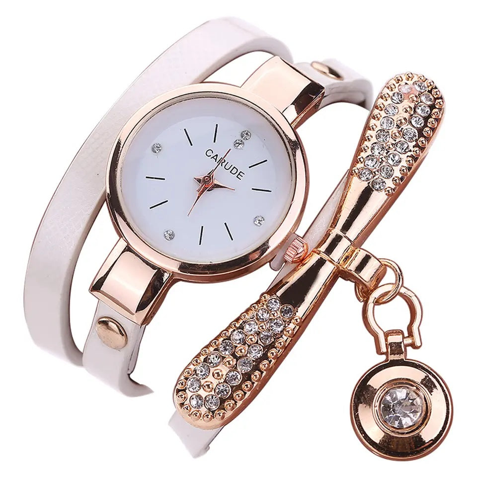 Reloj Personalizado para Mujeres con Incrustaciones y Pulsera