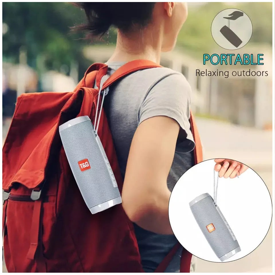 Parlante Bluetooth Resistente al Agua con Luz LED – Blanco