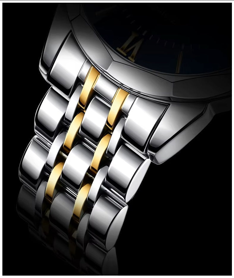 Reloj para Hombre Calendario Correa Bicolor Acero Inoxidable