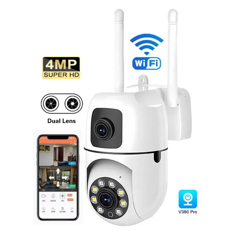 Cámara de Seguridad WiFi Lente Dual Monitoreo 360° Full HD – Diseño A
