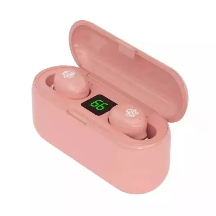 Audífonos Bluetooth In-Ear F9 V 5.0 Rosado