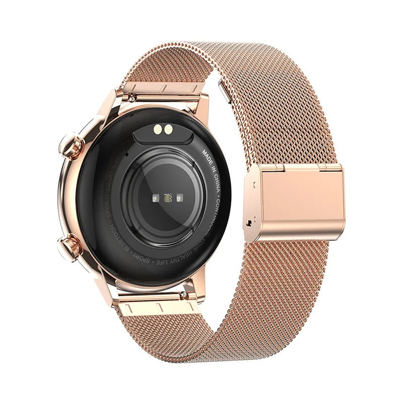 Smartwatch Bluetooth Mujer Pantalla AMOLED Correa Metálica