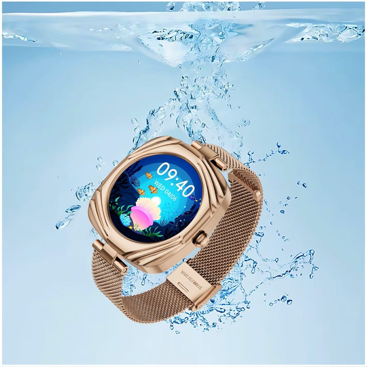 Smartwatch Elegante AW5 AMOLED 220mAh IP68 Bienestar