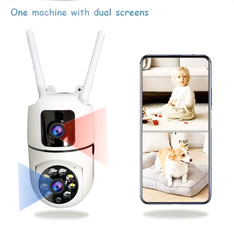 Cámara de Seguridad WiFi Lente Dual Monitoreo 360° Full HD – Diseño B