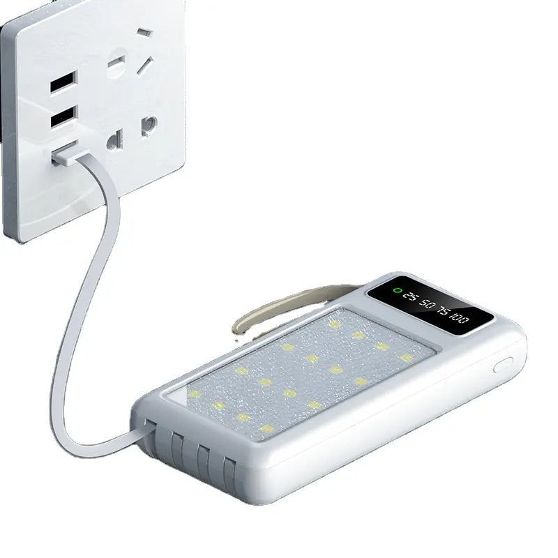 Power Bank 20000mAh Carga Rápida Luces para Camping Multifuncional