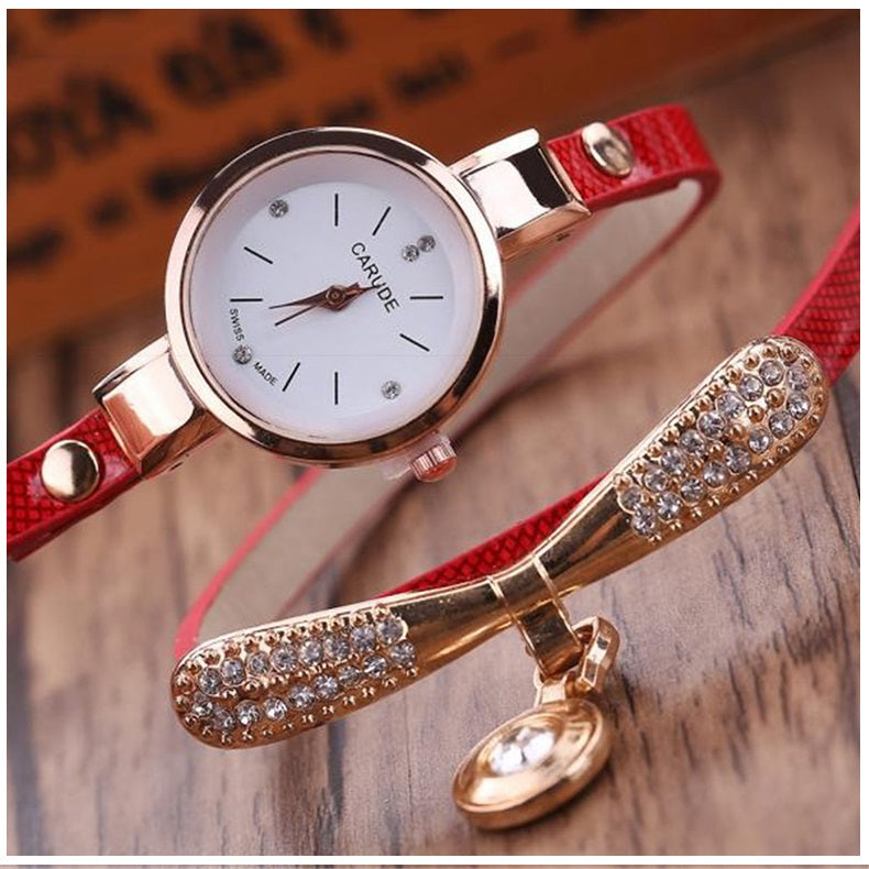 Reloj Personalizado para Mujeres con Incrustaciones y Pulsera