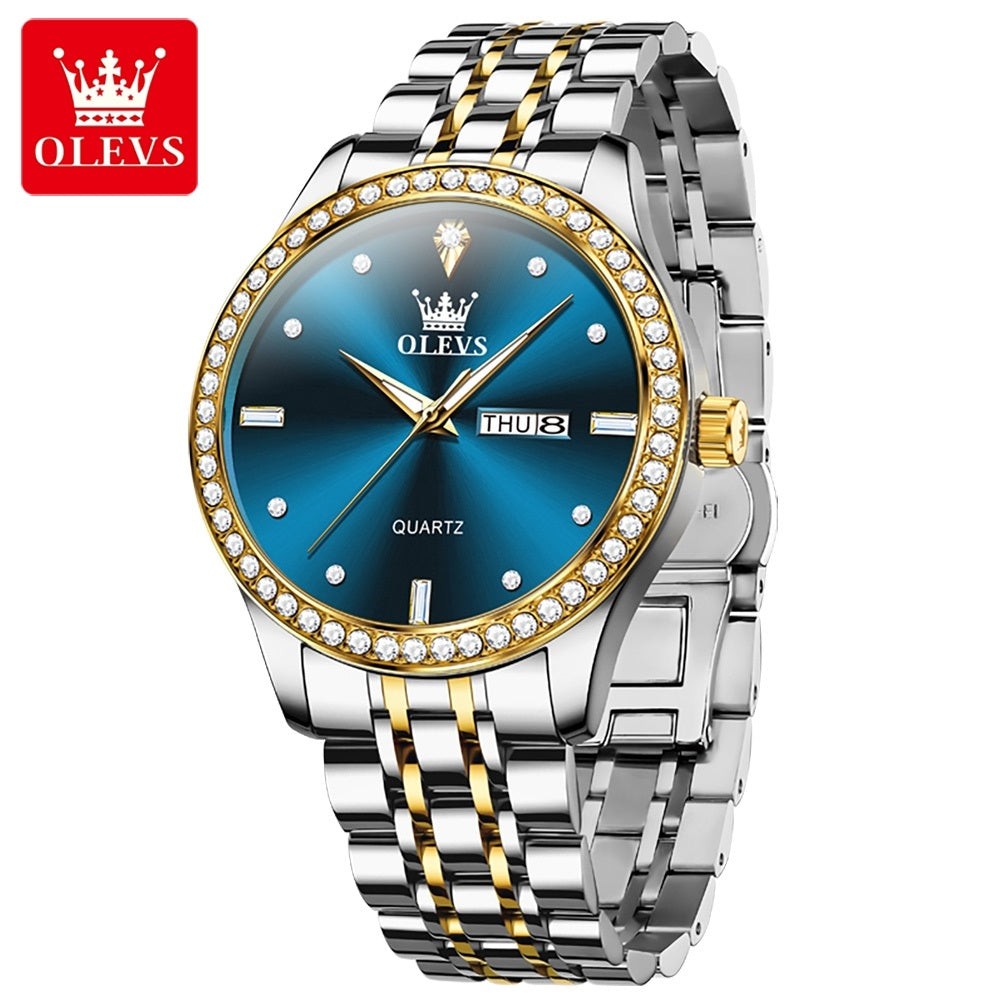 Reloj para Hombre Diseño Clásico y Esfera Azul Real Acero Inoxidable