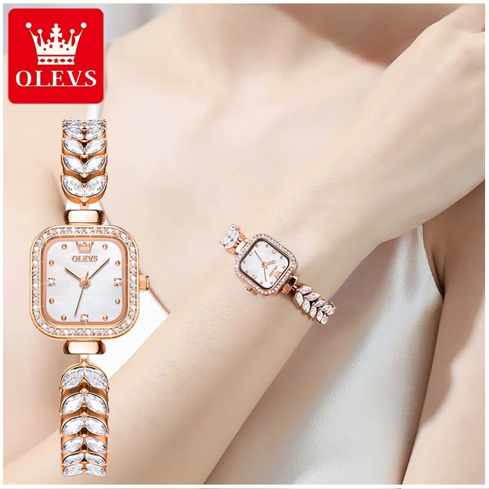 Reloj de Mujer Elegante con Diseño de Sirena, Cristales de Zirconia