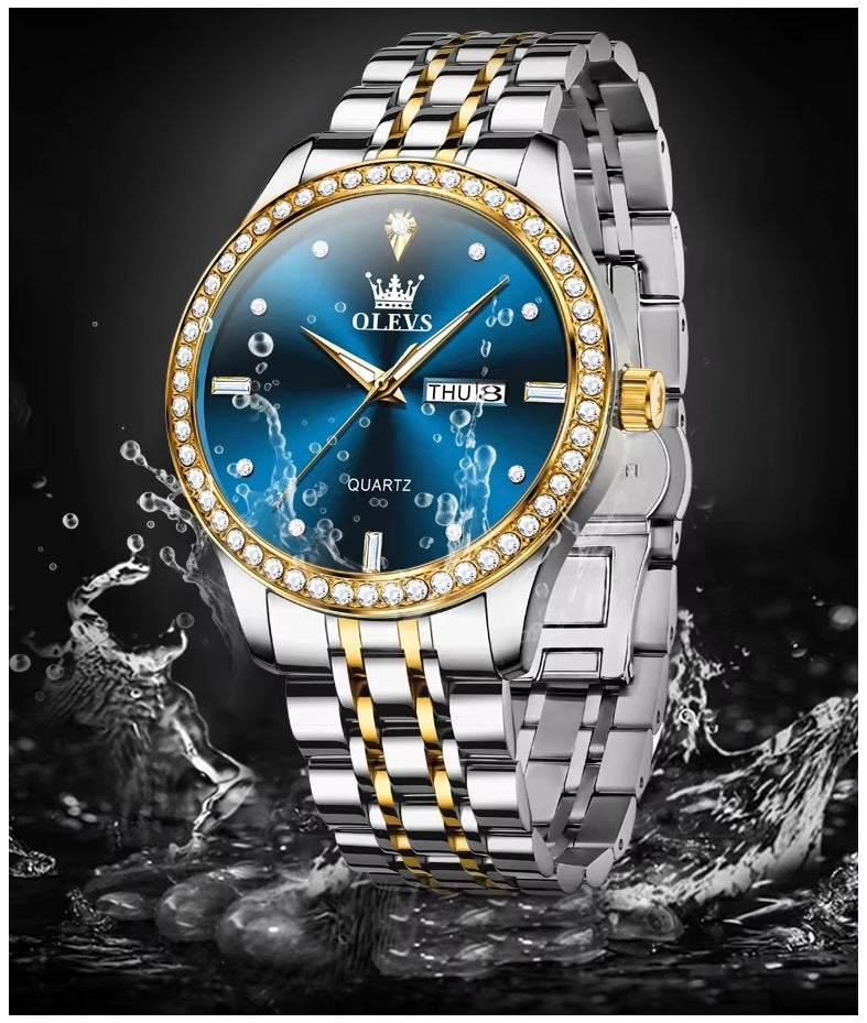 Reloj para Hombre Diseño Clásico y Esfera Azul Real Acero Inoxidable