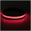 Collar Luz LED 3 modos Luz carga USB Perros Gatos Talla M Rojo