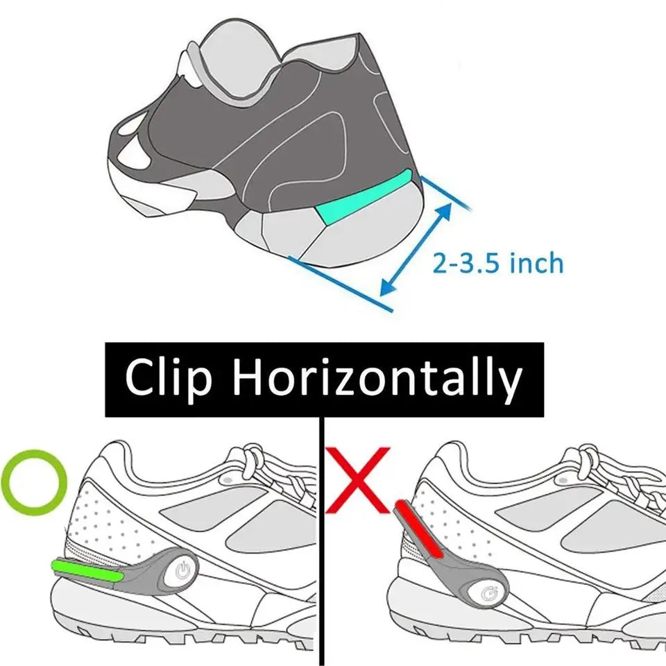 Luces Led Deportivas para Zapatillas Bicicleta Pulsera 2 Unidades