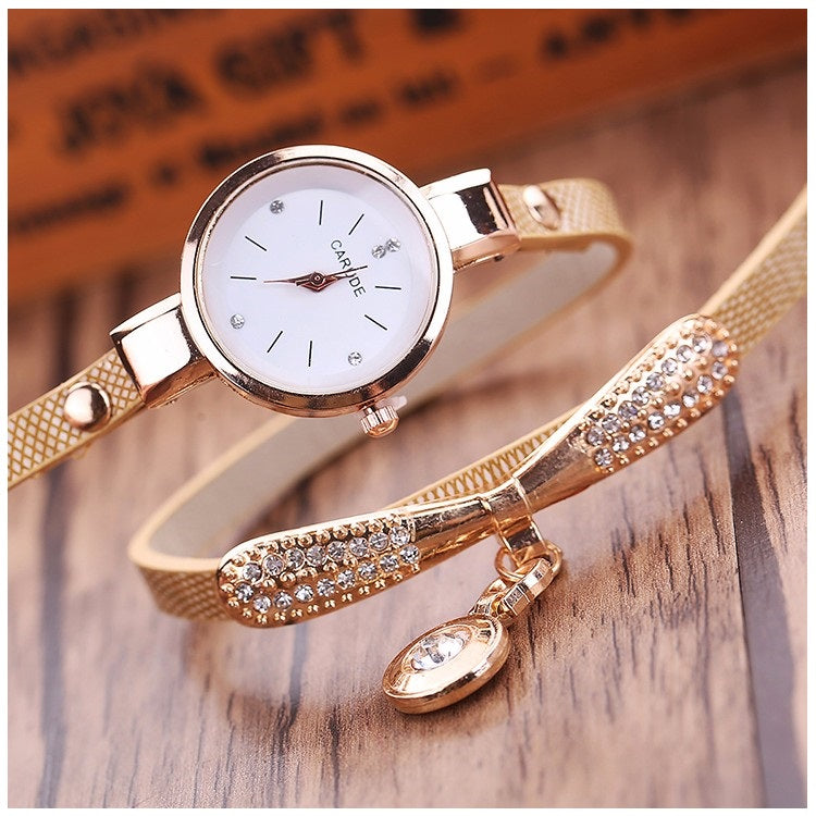 Reloj Personalizado para Mujeres con Incrustaciones y Pulsera
