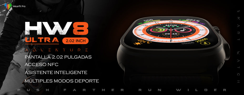 Smartwatch HW8 Ultra 2.02" con Correas Blanca y Naranja