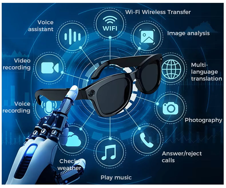 Gafas M01 Cámara HD, ChatGPT, Traducción y Reducción de Ruido