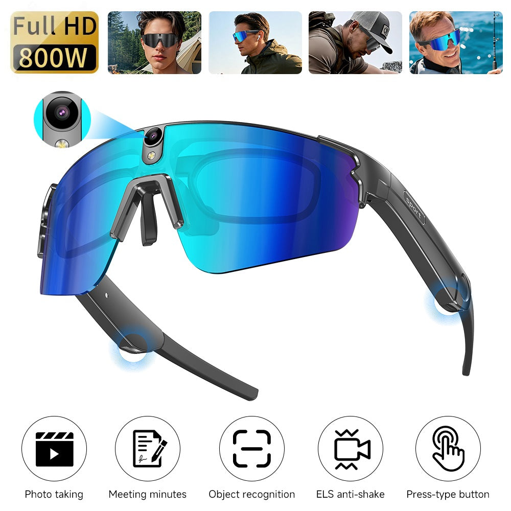Gafas Inteligentes con IA 1080P Cámara 8MP, Traducción en Tiempo Real