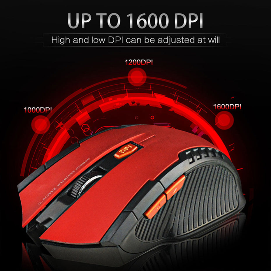 Mouse Gamer 1600 DPI Bluetooth 2.4 GHz para Windows y Mac – Diseño A