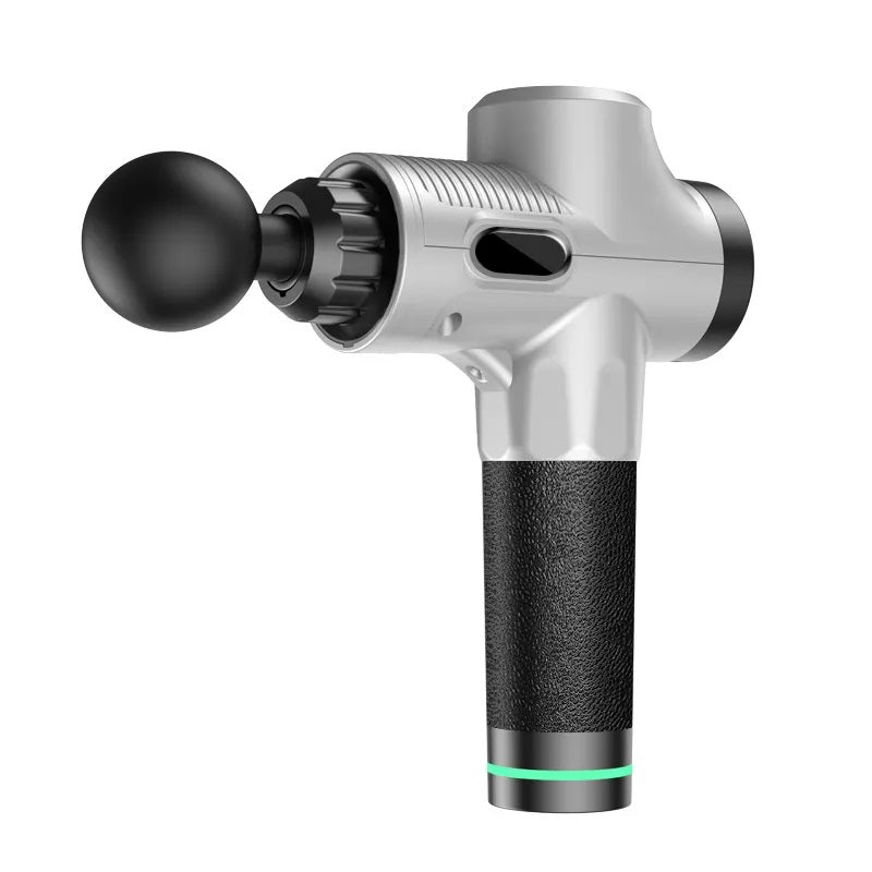 Masajeador Muscular Pistola Gun 30 Velocidades Digital 2500mAh Gris