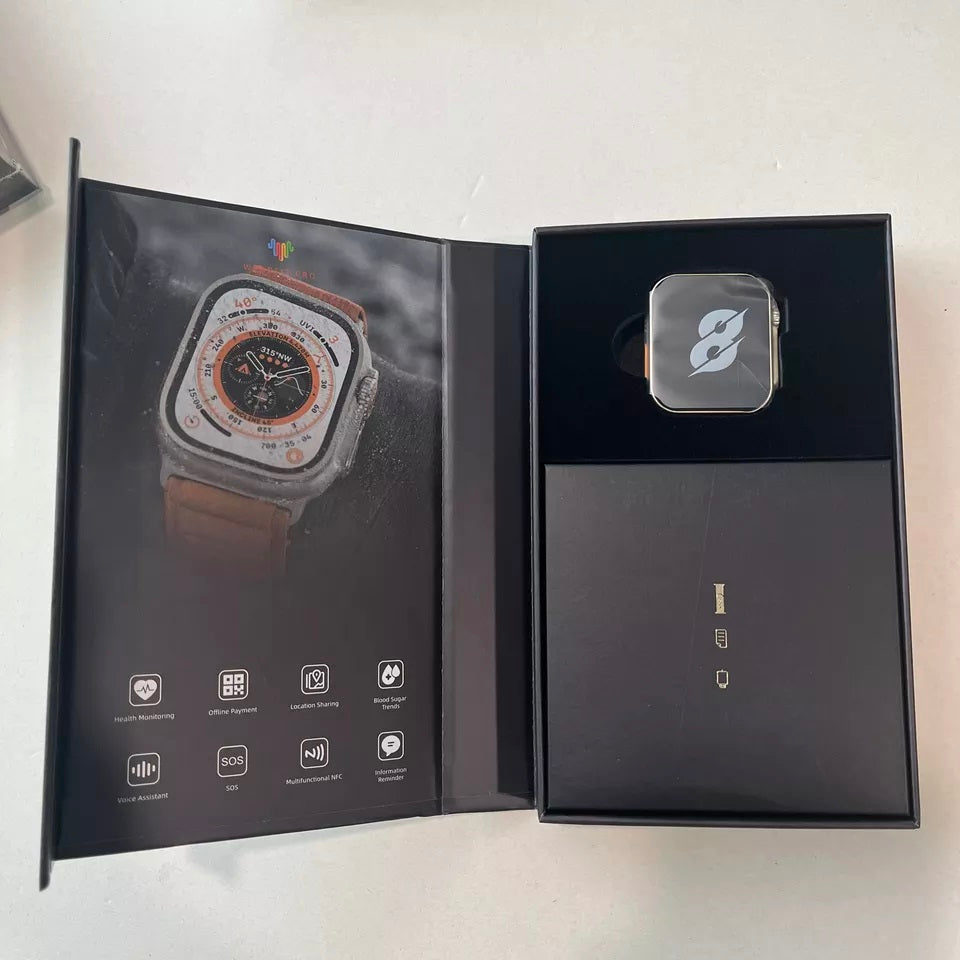 Smartwatch HW8 Ultra 2.02" con Correas Negra y Naranja