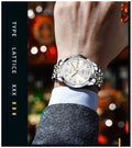 Reloj Hombre de Lujo Correa Bimetálica de Acero Inoxidable