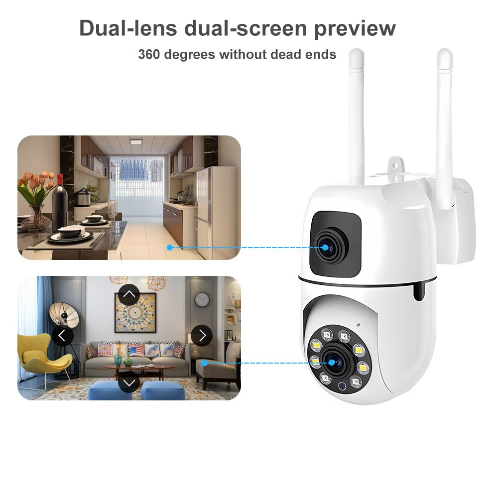 Cámara de Seguridad WiFi Lente Dual Monitoreo 360° Full HD – Diseño B