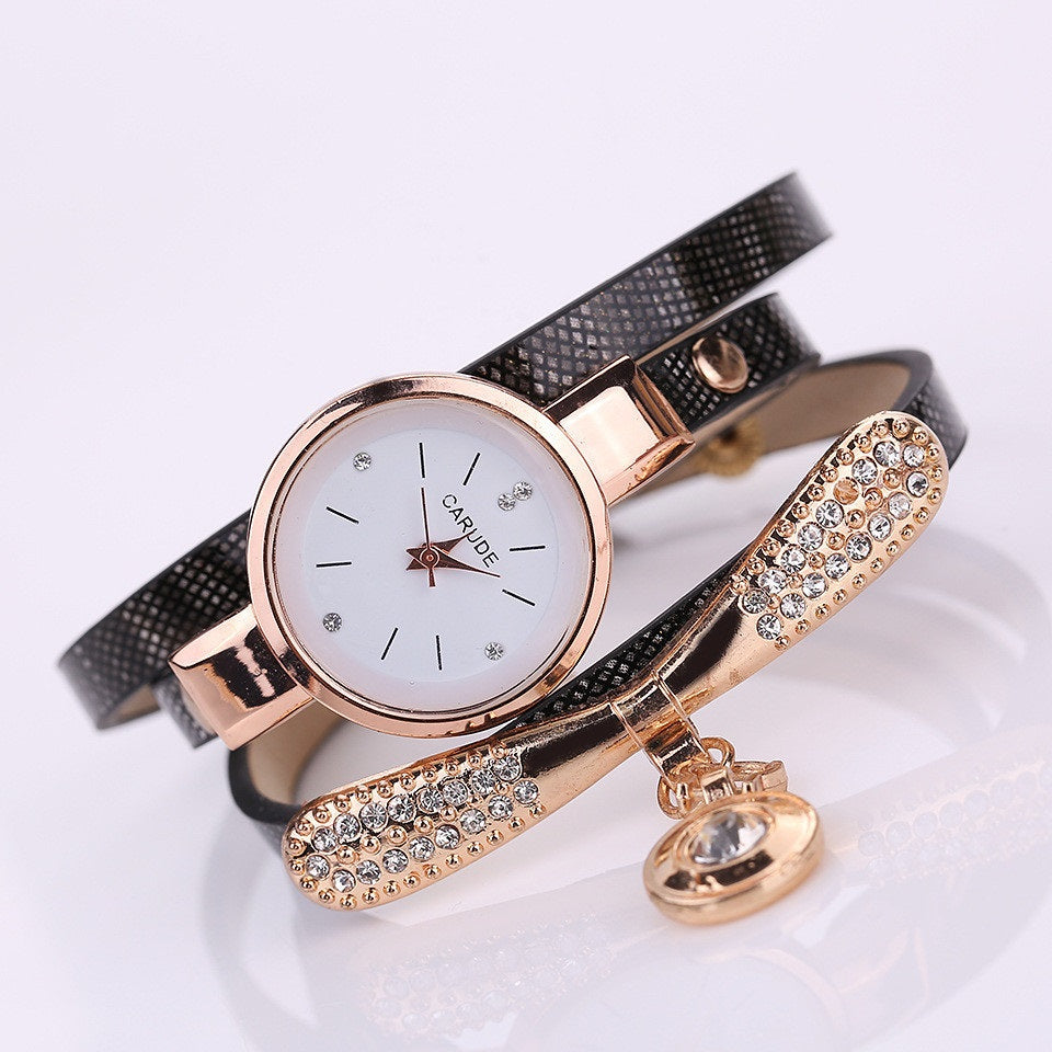 Reloj Personalizado para Mujeres con Incrustaciones y Pulsera