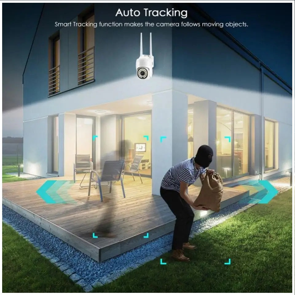 Cámara de Seguridad WiFi 360° Full HD con Detección de Movimiento