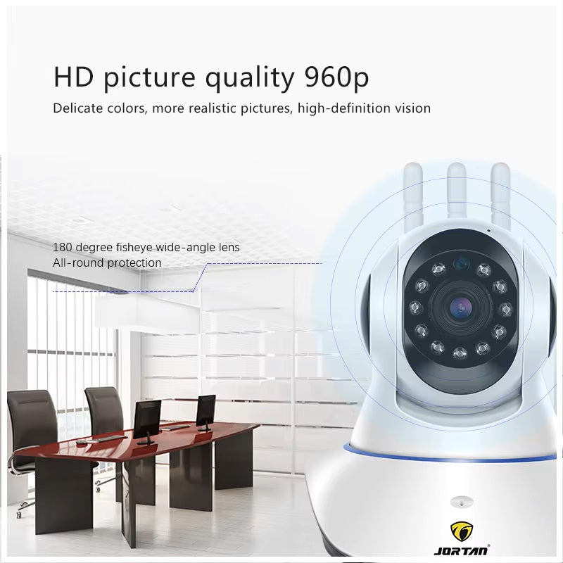 Cámara Inteligente Rotación 360° Detección Movimiento – Diseño A