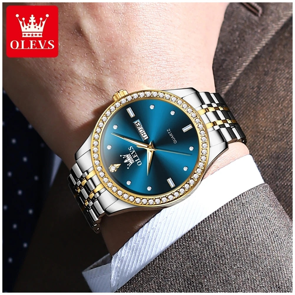 Reloj para Hombre Diseño Clásico y Esfera Azul Real Acero Inoxidable