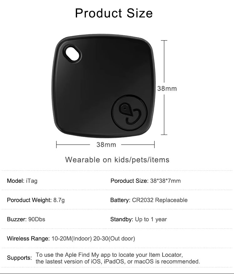 Localizador Bluetooth Anti-Pérdida para Llaves y Mascotas