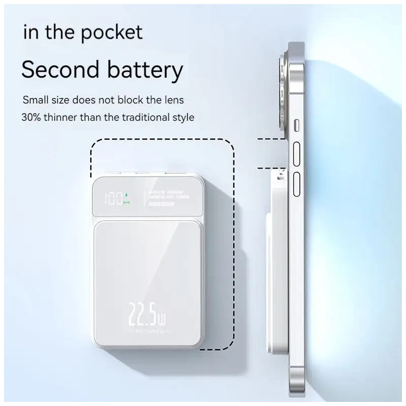 Power Bank Magnética carga Inalámbrica 30000mAh 22W