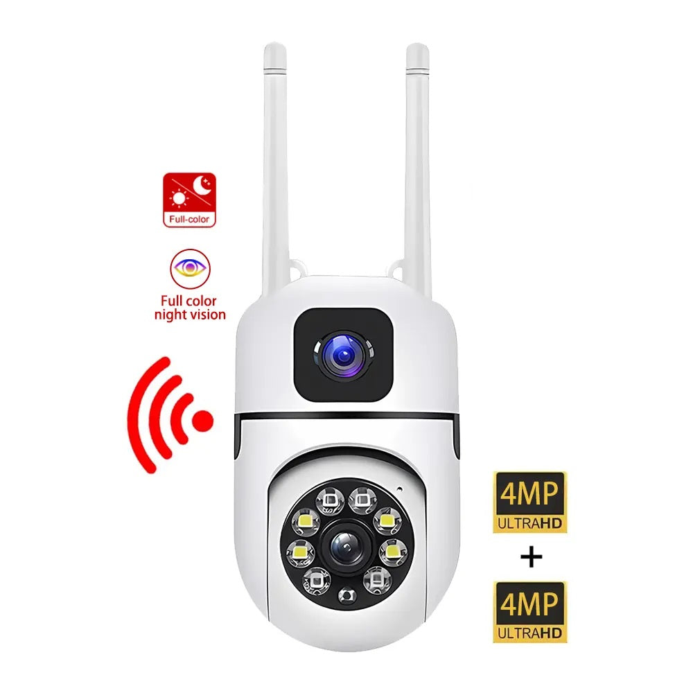 Cámara de Seguridad WiFi Lente Dual Monitoreo 360° Full HD – Diseño A