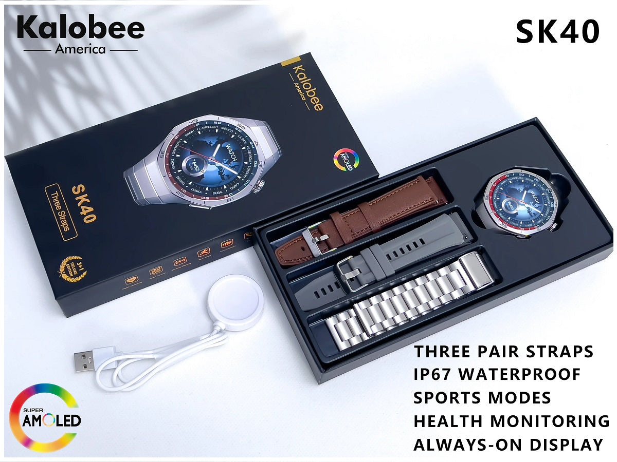 Smartwatch SK40 Deportivo Compatible 3 Correas IP67