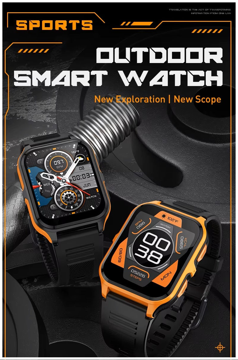 Smartwatch Deportivo Outdoor Llamadas Bluetooth, Actividad y Bienestar