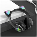 Audífonos RGB Orejas de Gato Bluetooth 5.0 – Negro