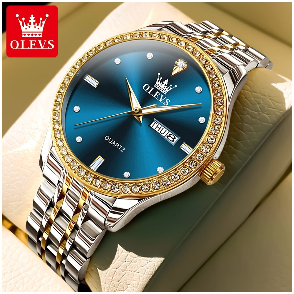 Reloj para Hombre Diseño Clásico y Esfera Azul Real Acero Inoxidable