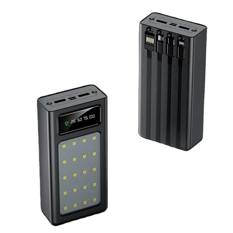 Power Bank 30000mAh Carga Rápida y Luz de Emergencia