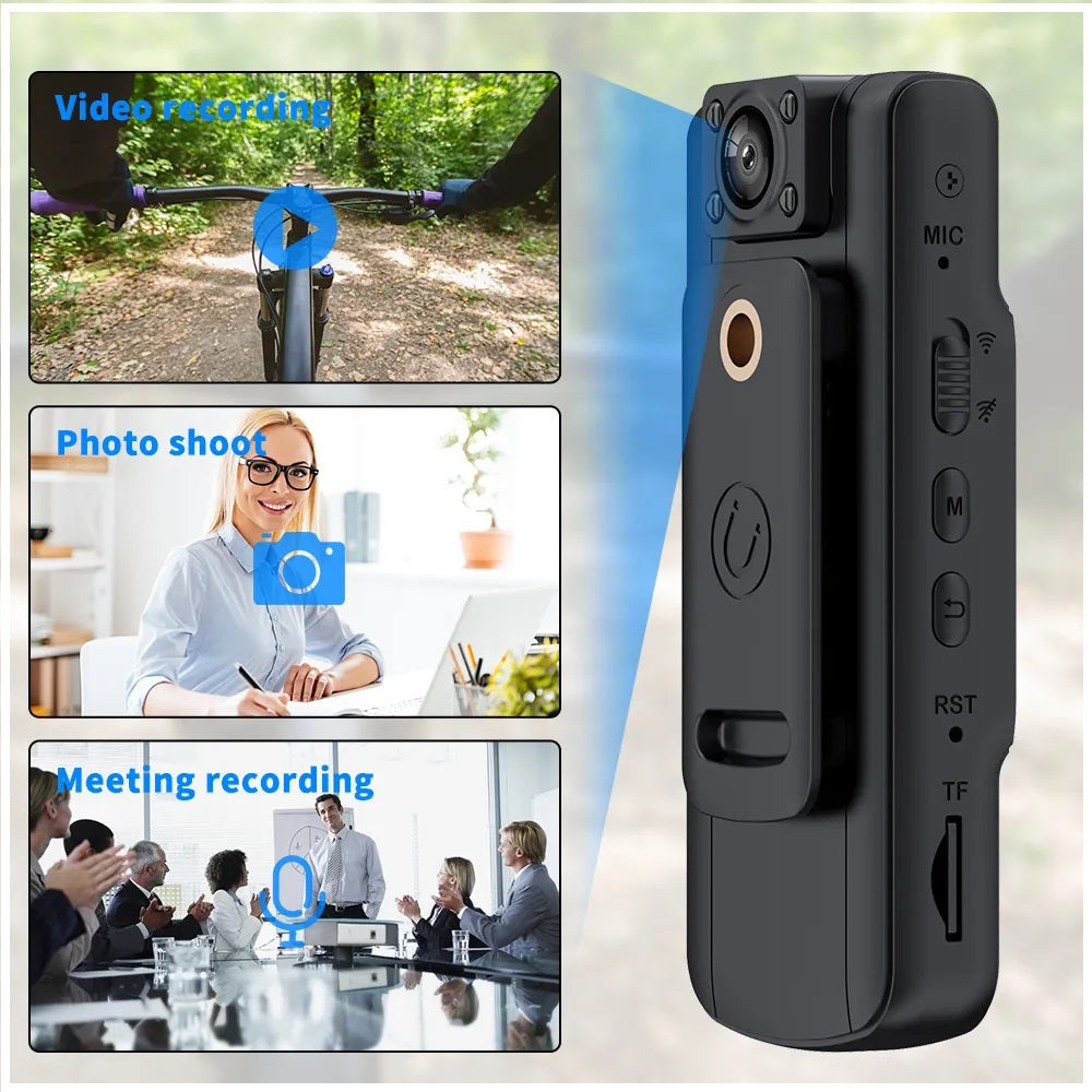 Cámara DVR Portátil con Pantalla 1,54", Visión Nocturna e IP65