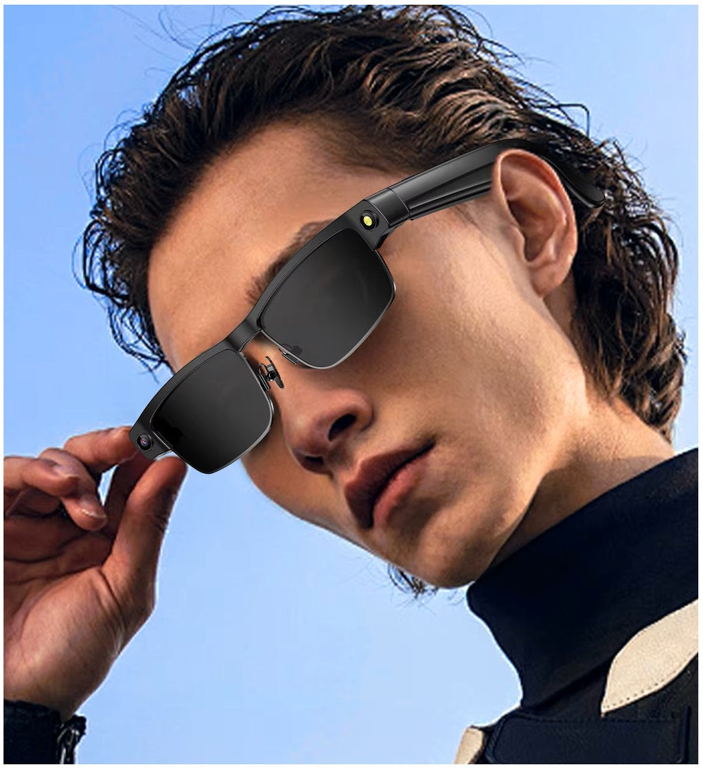 Gafas Inteligentes Cámara HD 8MP, Grabación 1200P, Traducción AI, WiFi