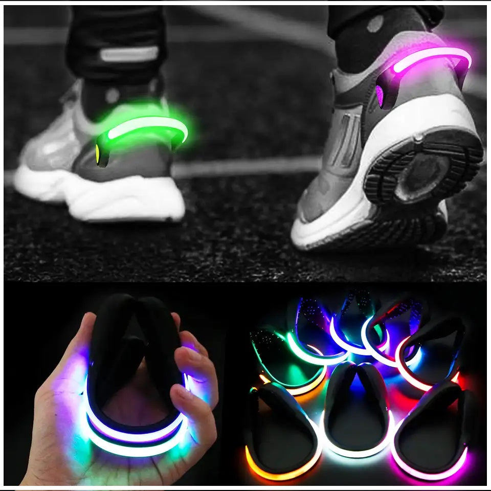 Luces Led Deportivas para Zapatillas Bicicleta Pulsera 2 Unidades