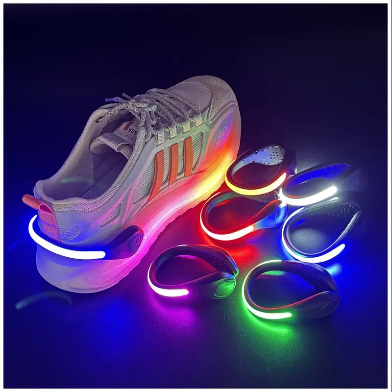 Luces Led Deportivas para Zapatillas Bicicleta Pulsera 2 Unidades