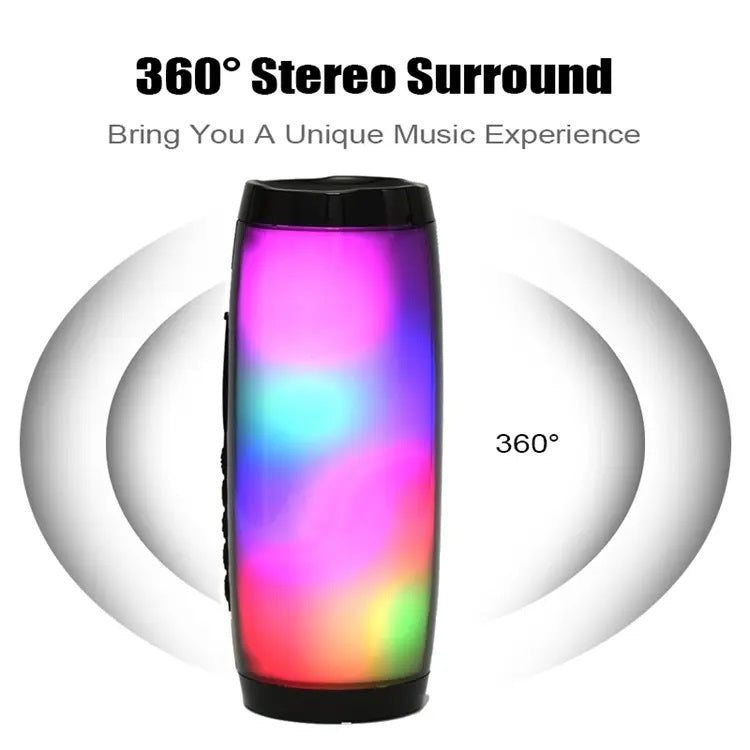 Parlante Bluetooth Resistente al Agua con Luz LED – Rojo