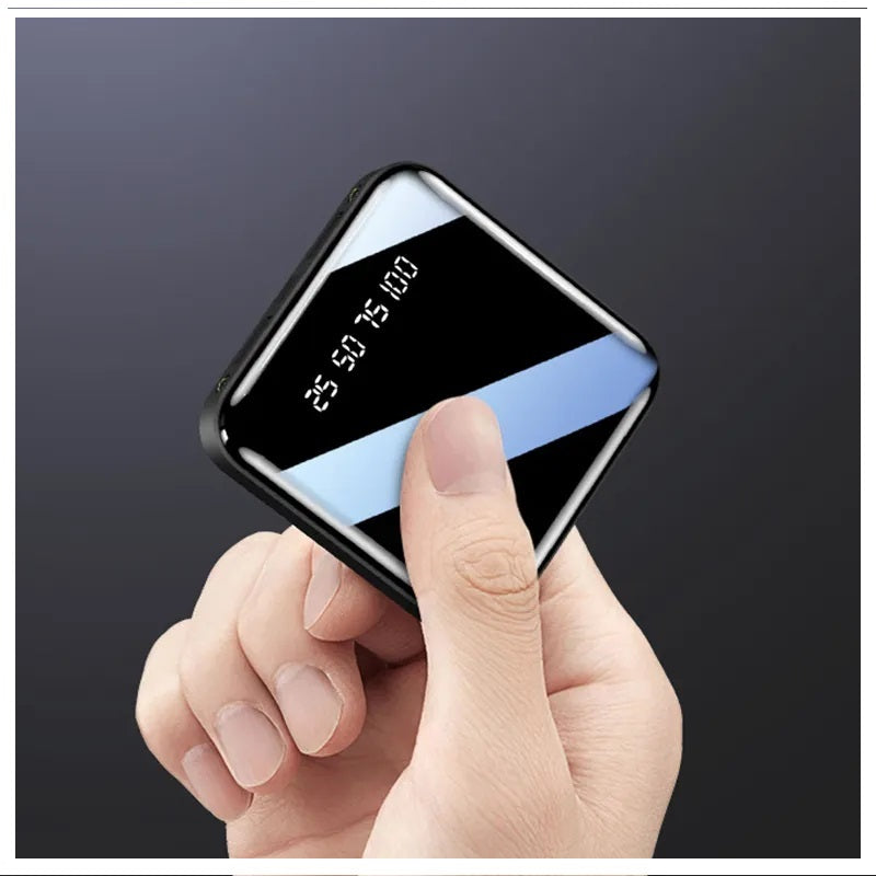 Power Bank 10000mAh 2 USB Micro USB Linterna – Negro