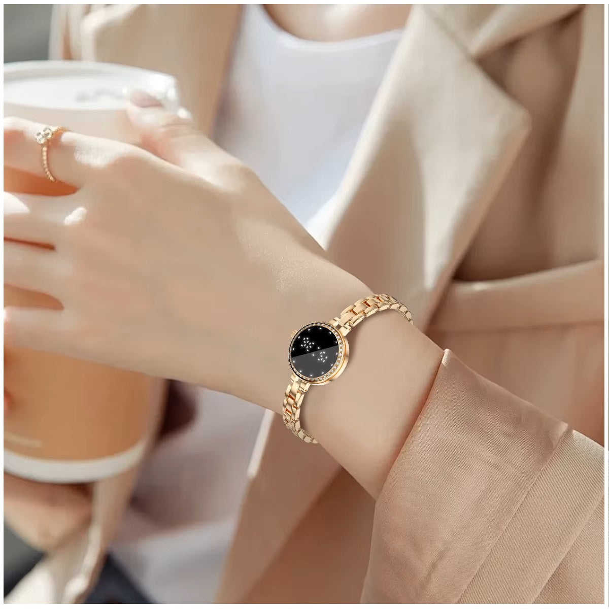Pulsera Inteligente L6 Mujer Metálica Bluetooth 5.2 IP67 - imagen 1